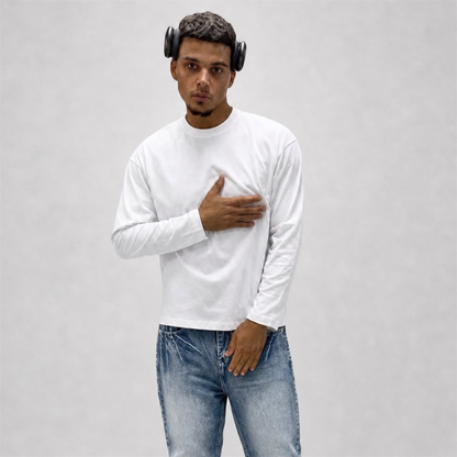 Logo Longsleeve White